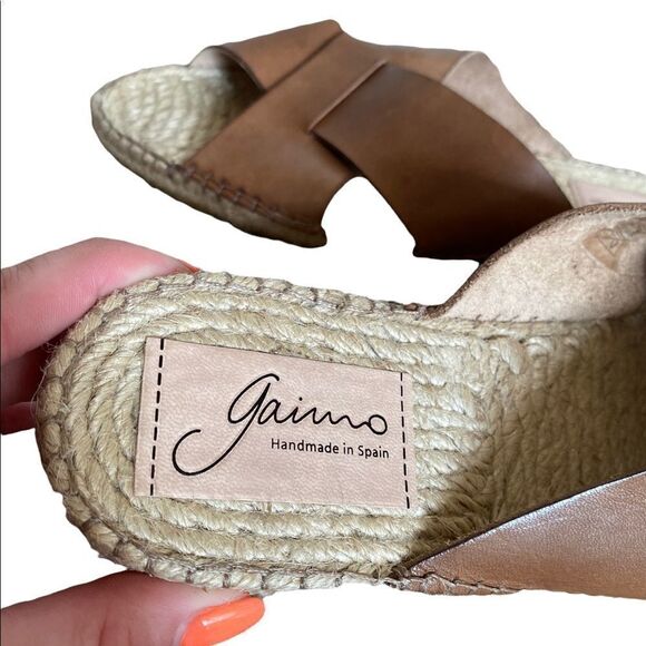 Gaimo Anthropology Espadrille Tan Sandals Size 9.5 - Picture 3 of 5